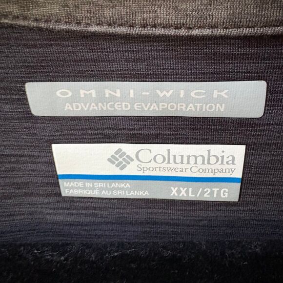 Men's Columbia Omni-Wick Grey 1/4 Zip Pullover Long Sleeve Shirt XXL - Picture 7 of 8